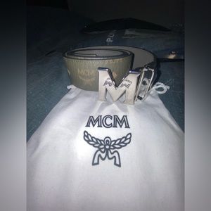 MCM Claus Adjustable Leather Belt